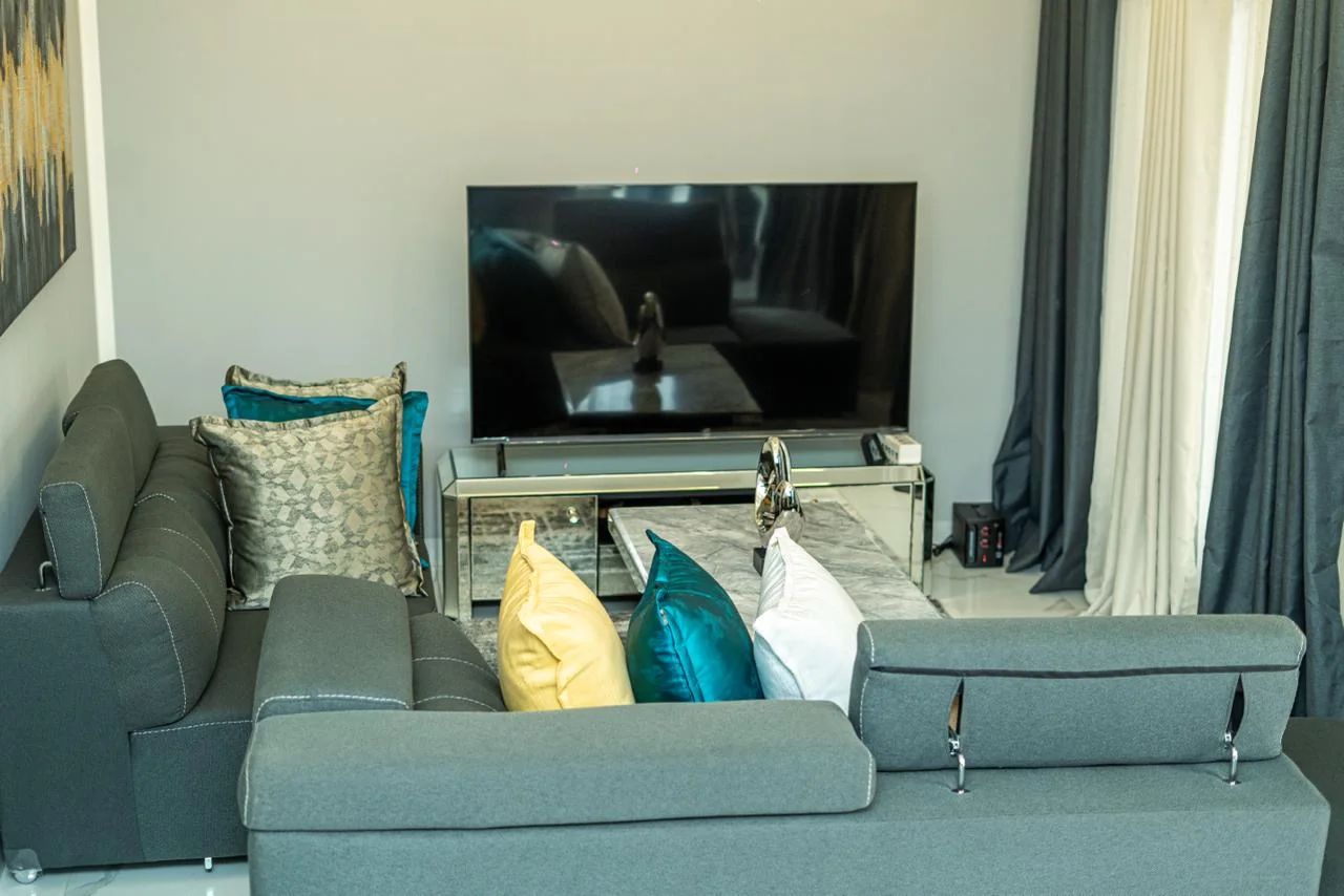 Salon meublé avec télévision